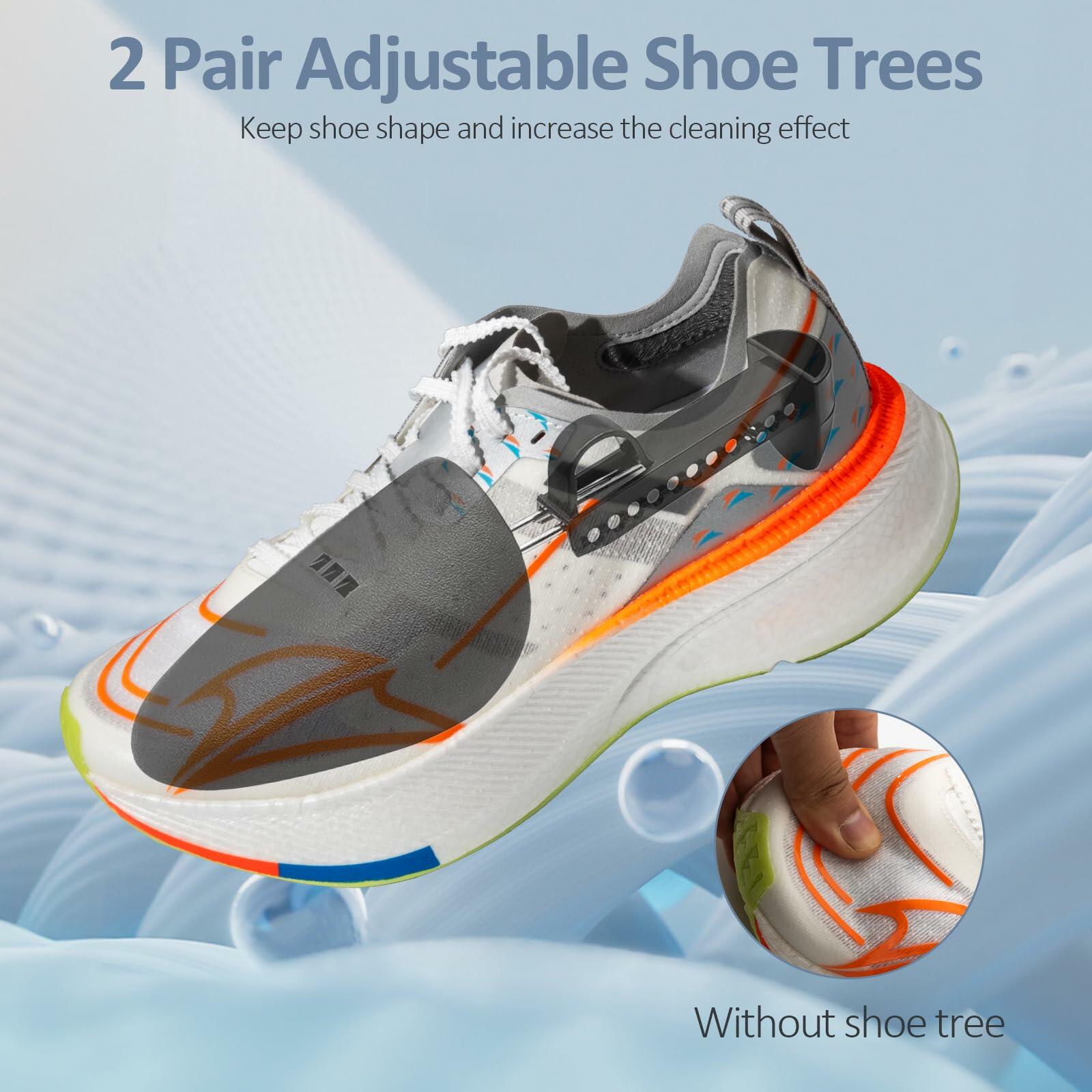 LDYDGQMY Shoe Washing Machine Bag Yellow 15in with 2 Adjustable Shoe Trees