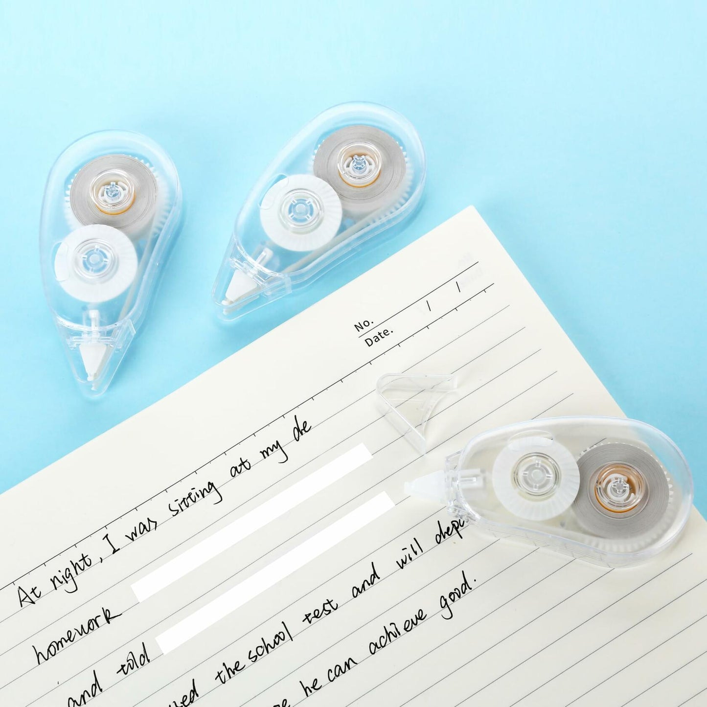 Jovanssen White Correction Tape 12-Pack 26.25ft Transparent Office School