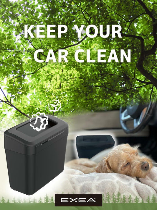 EXEA Car Trash Can Two-Way Open Door Pocket Easy Disposal GS-101 Japan
