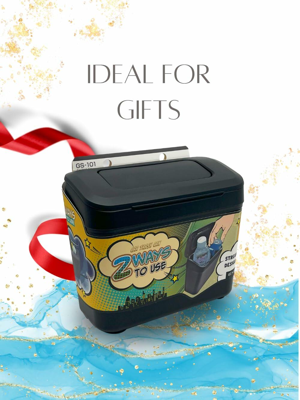 EXEA Car Trash Can Two-Way Open Door Pocket Easy Disposal GS-101 Japan