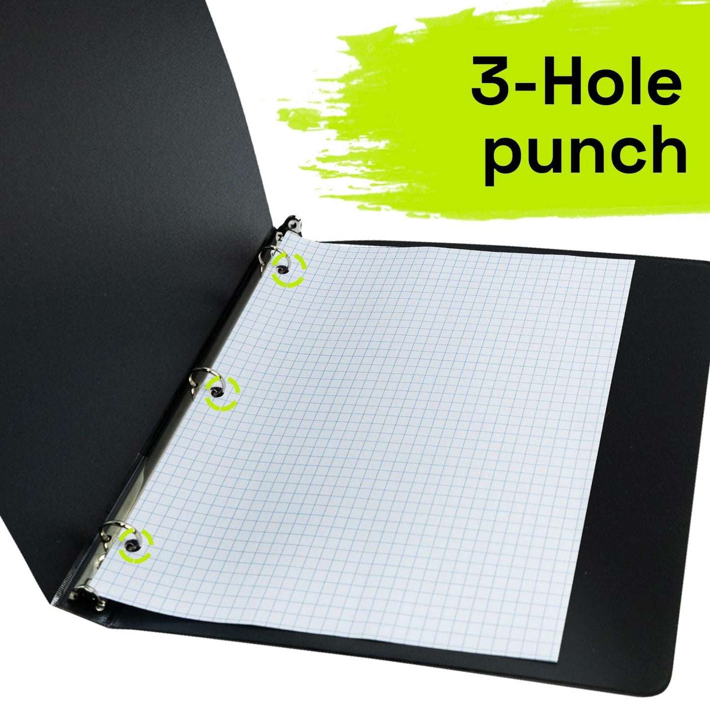 ONAVIA Spiral Notebook 3 Pack 1 Subject 4x4 Graph Ruled 100 Sheets 9x11 Red