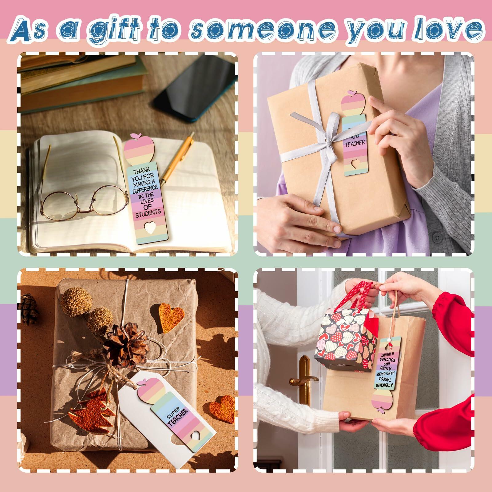 Glenmal Pink Inspirational Wood Bible Verse Bookmarks 24 Pcs Bulk Gift