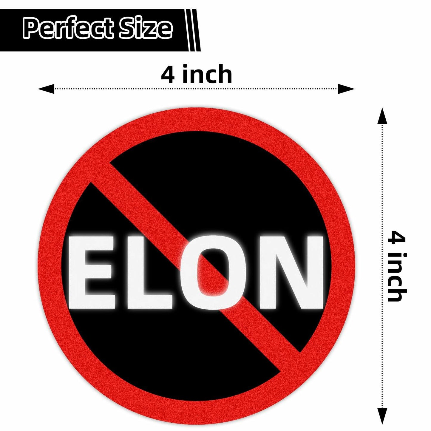 Anti Elon Bumper Stickers 3 Pack 4x4 Waterproof Vinyl Decal for Car Laptop