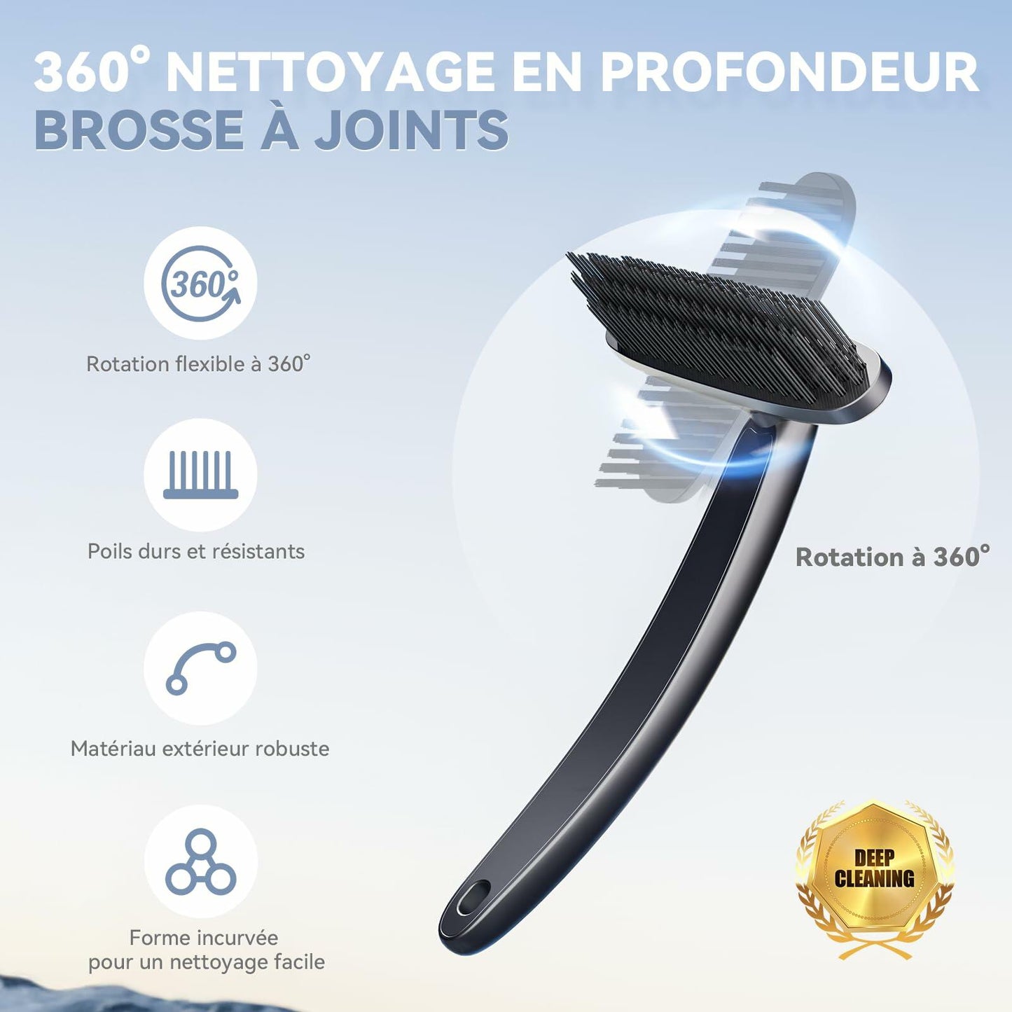 Cleangor Rotatebrush Rotating Crevice Cleaning Brush Black 1 Count