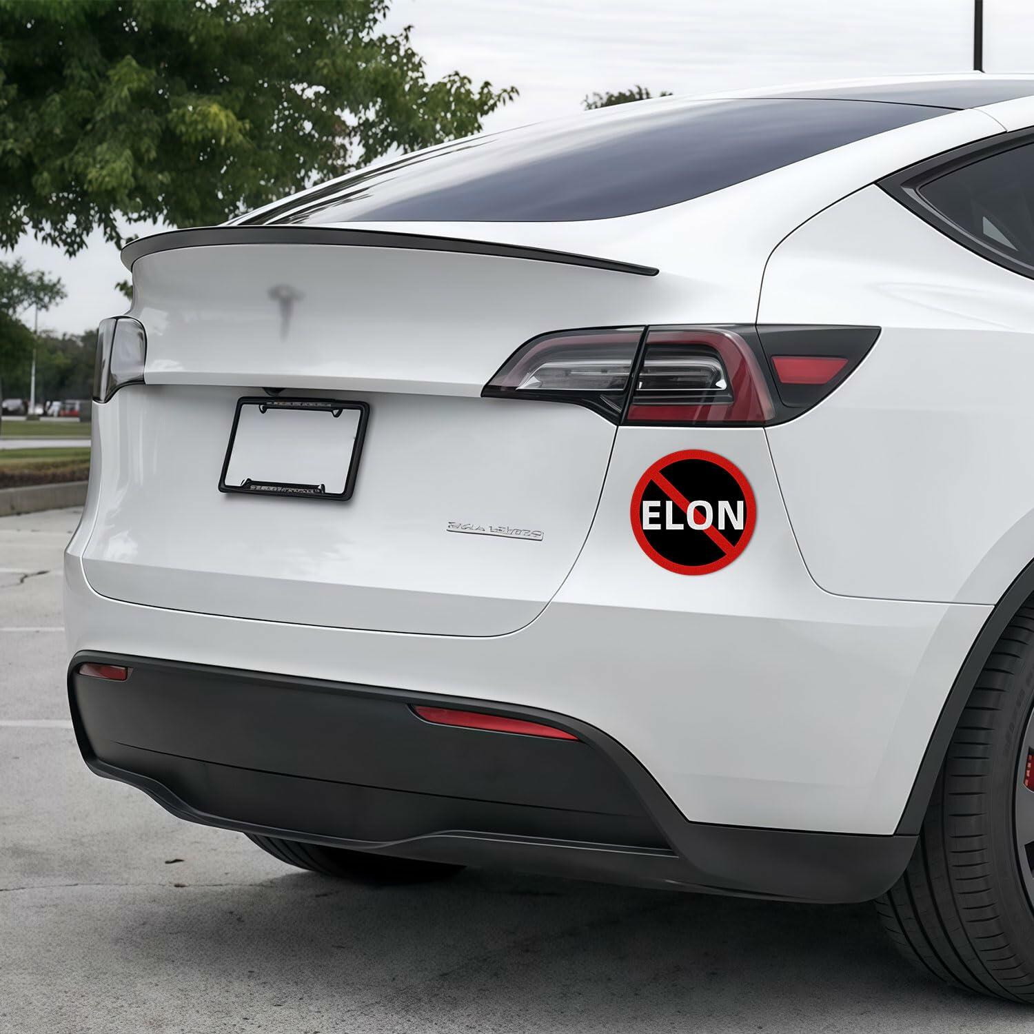 Anti Elon Bumper Stickers 3 Pack 4x4 Waterproof Vinyl Decal for Car Laptop