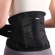 YAHA Back Brace Lower Back Support with Lumbar Pad 5 Stays Black Size XXL