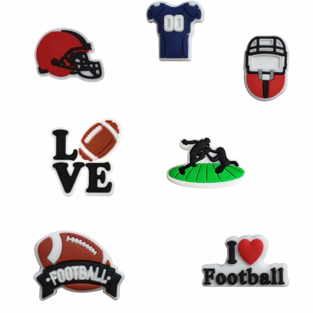 Generic Football Shoes Charms 12PCS Sport Wristbands Decoration Orange