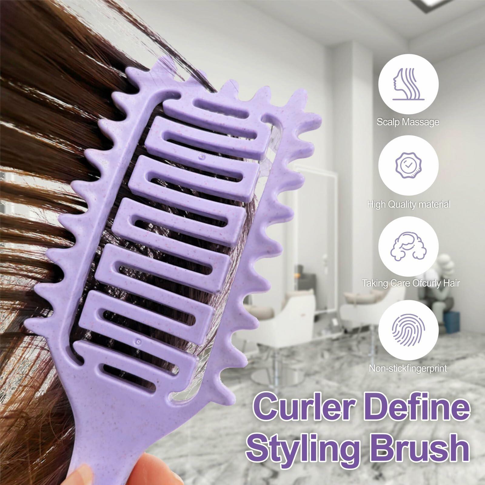 Azxewa Curl Defining Vented Hair Brush Purple Plastic