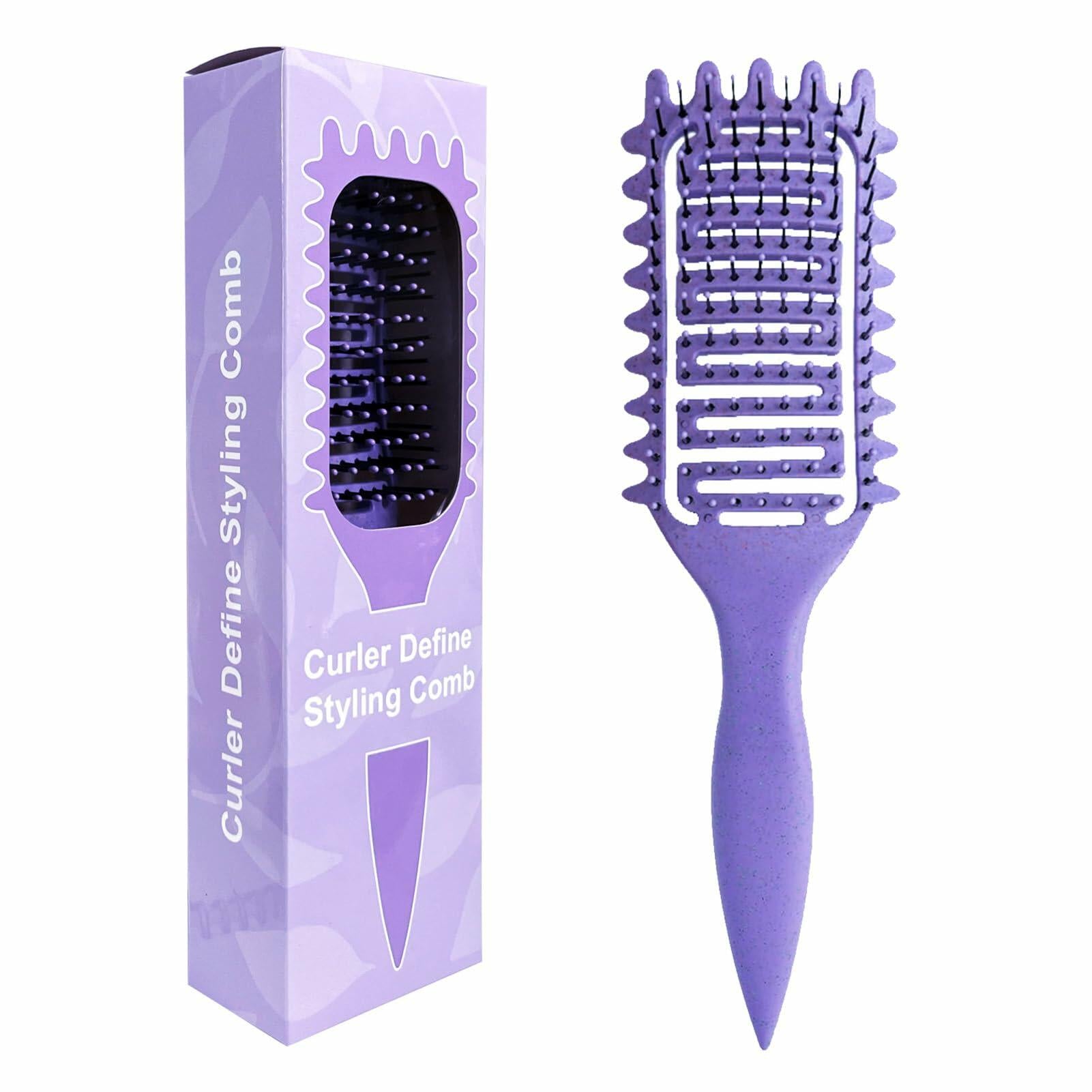 Azxewa Curl Defining Vented Hair Brush Purple Plastic