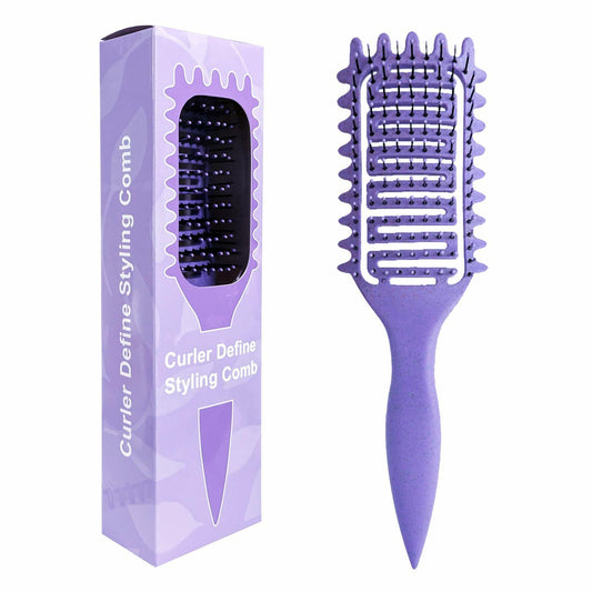 Azxewa Curl Defining Vented Hair Brush Purple Plastic