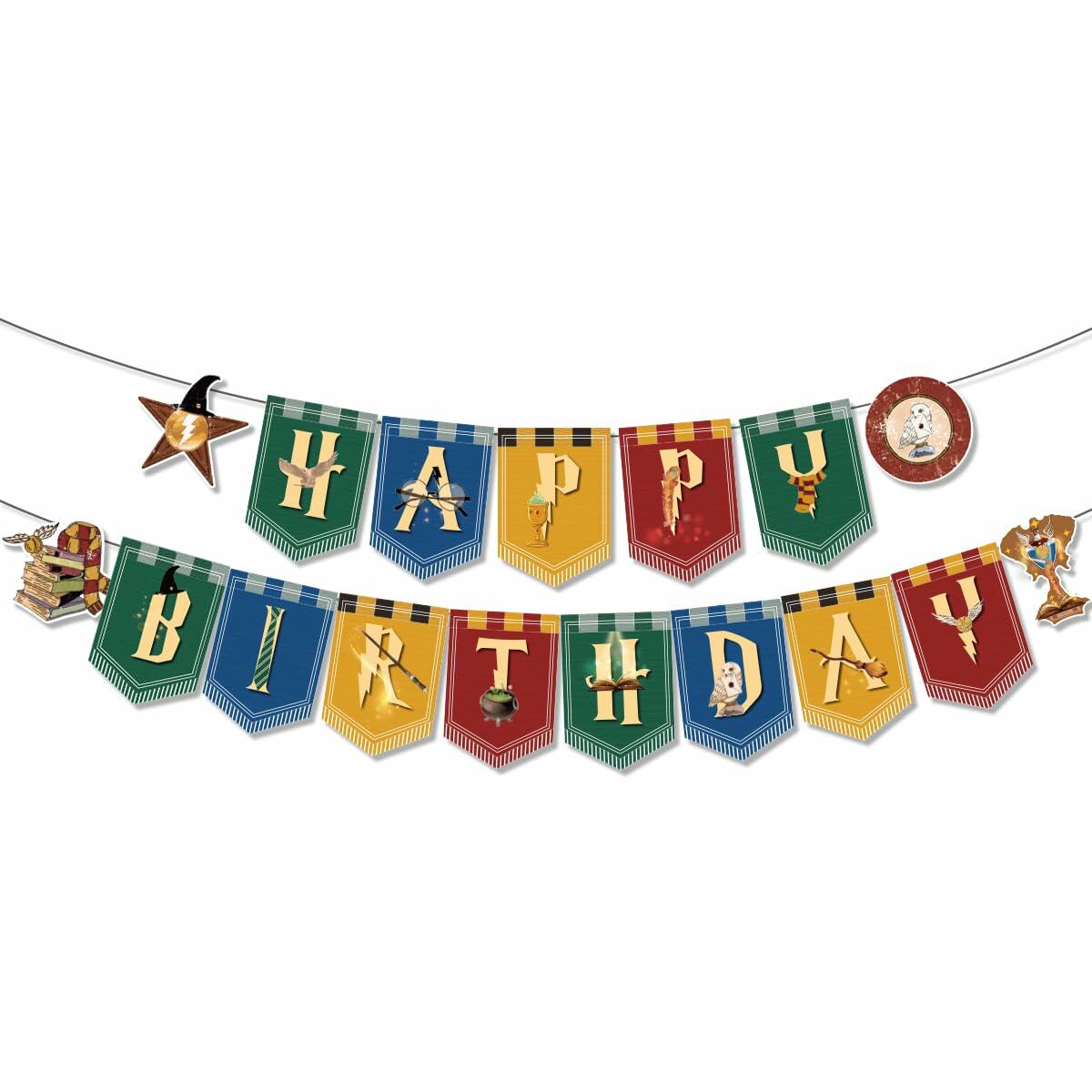 EIFFTER Wizard Birthday Party Decor Supplies Backdrop Balloon Garland White