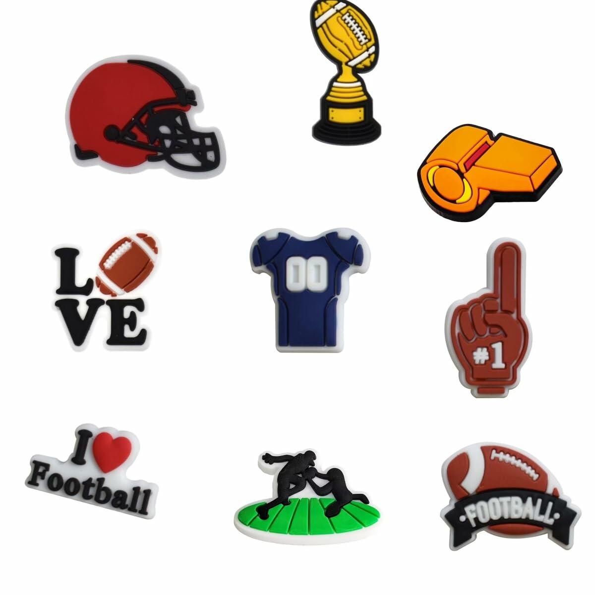 Generic Football Shoes Charms 12PCS Sport Wristbands Decoration Orange