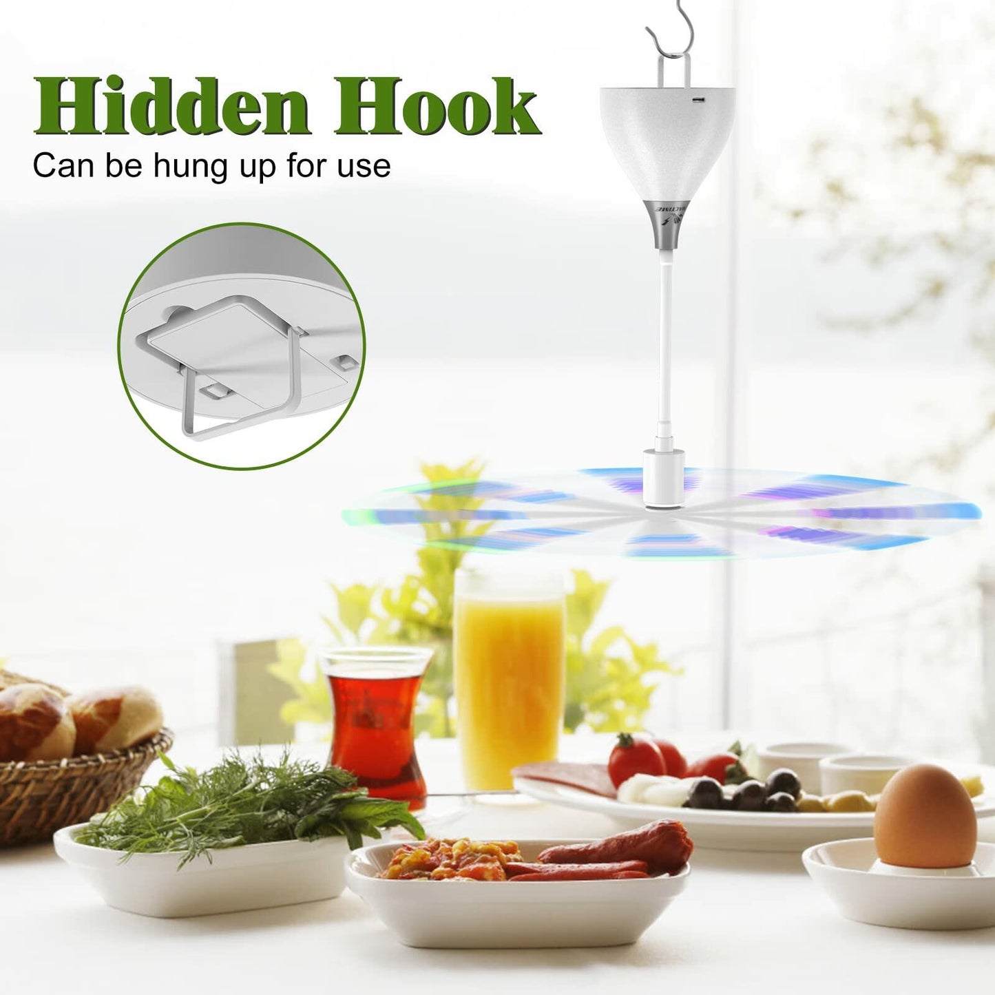 [Like New] TMACTIME Fly Repellent Fan 3 Pack USB Battery Powered Soft Blades White