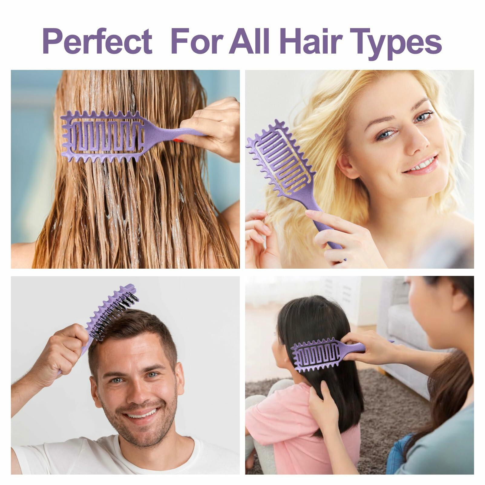 Azxewa Curl Defining Vented Hair Brush Purple Plastic