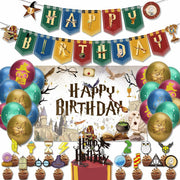 EIFFTER Wizard Birthday Party Decor Supplies Backdrop Balloon Garland White