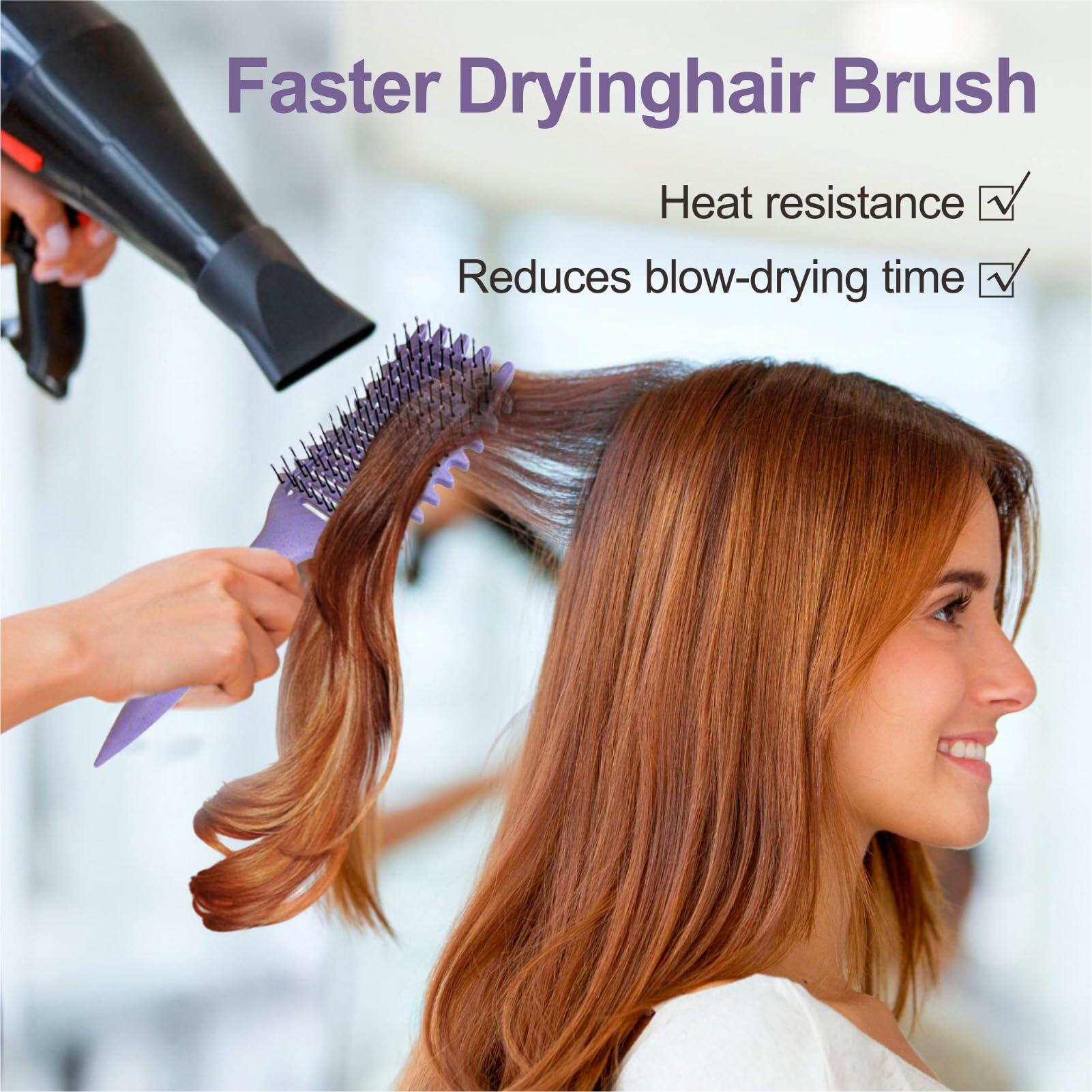 Azxewa Curl Defining Vented Hair Brush Purple Plastic