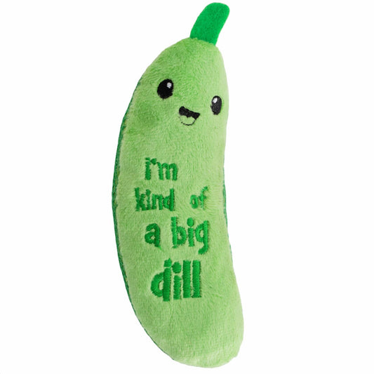 Catstages Crunchy Pickle Kicker Cat Toy with Catnip Dental Mesh Green