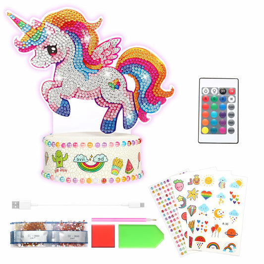 JiffyJolt DIY Night Light Unicorn Lamp Art Kit Colored Unicorn1