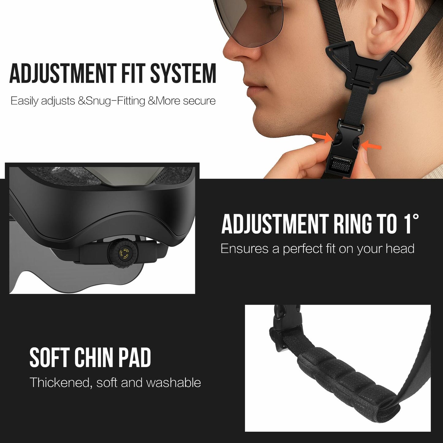 LUMDEER Smart Bike Helmet LED Turn Signals Magnetic Goggle Ti Size L