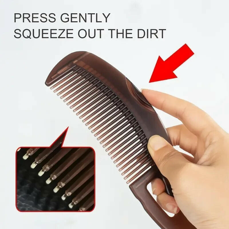 Unbranded Dandruff Removal Hair Dressing Comb Brown 8.27in Antistatic 1 pc