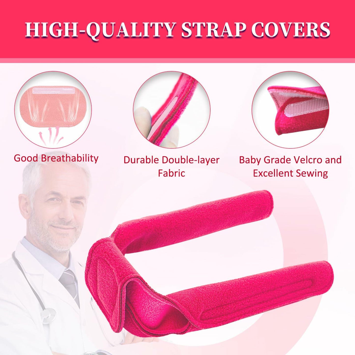 NATAKU 3-in-1 C PAPA Mask Kit with Headgear Straps, 4 Covers, Neck Pads, Box