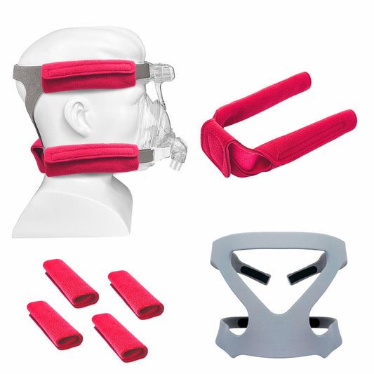 NATAKU 3-in-1 C PAPA Mask Kit with Headgear Straps, 4 Covers, Neck Pads, Box