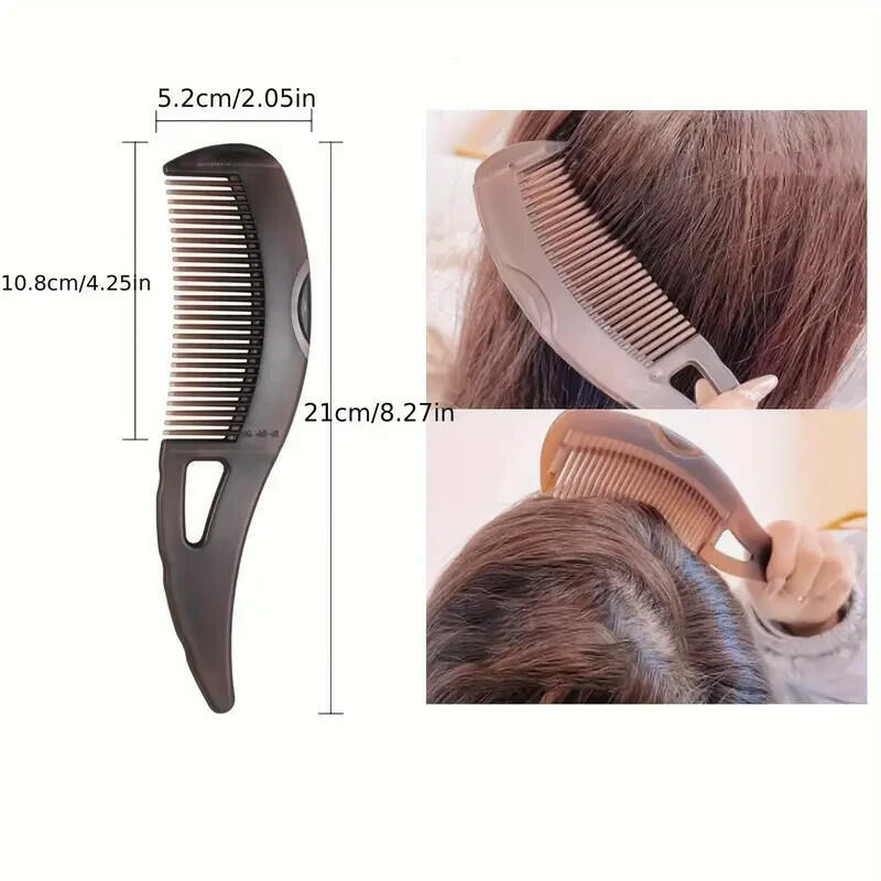 Unbranded Dandruff Removal Hair Dressing Comb Brown 8.27in Antistatic 1 pc