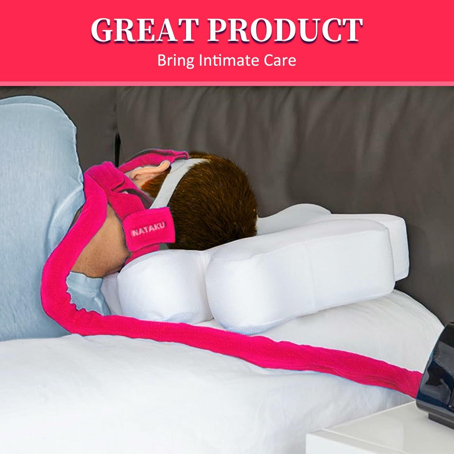 NATAKU 3-in-1 C PAPA Mask Kit with Headgear Straps, 4 Covers, Neck Pads, Box