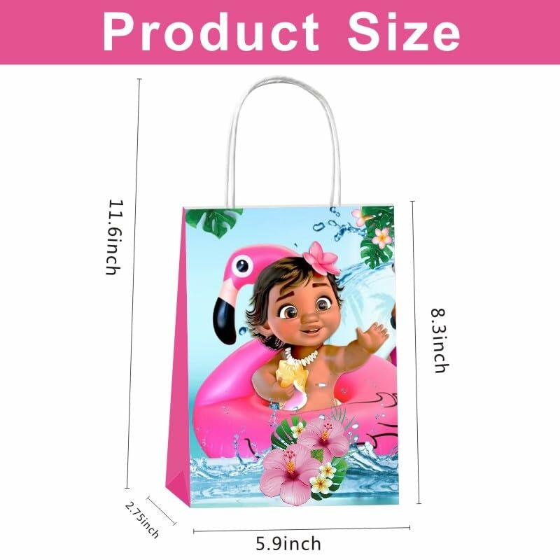 FFGJA Baby Cartoon Theme Gift Bags with Handles Multicolor 12pcs Birthday