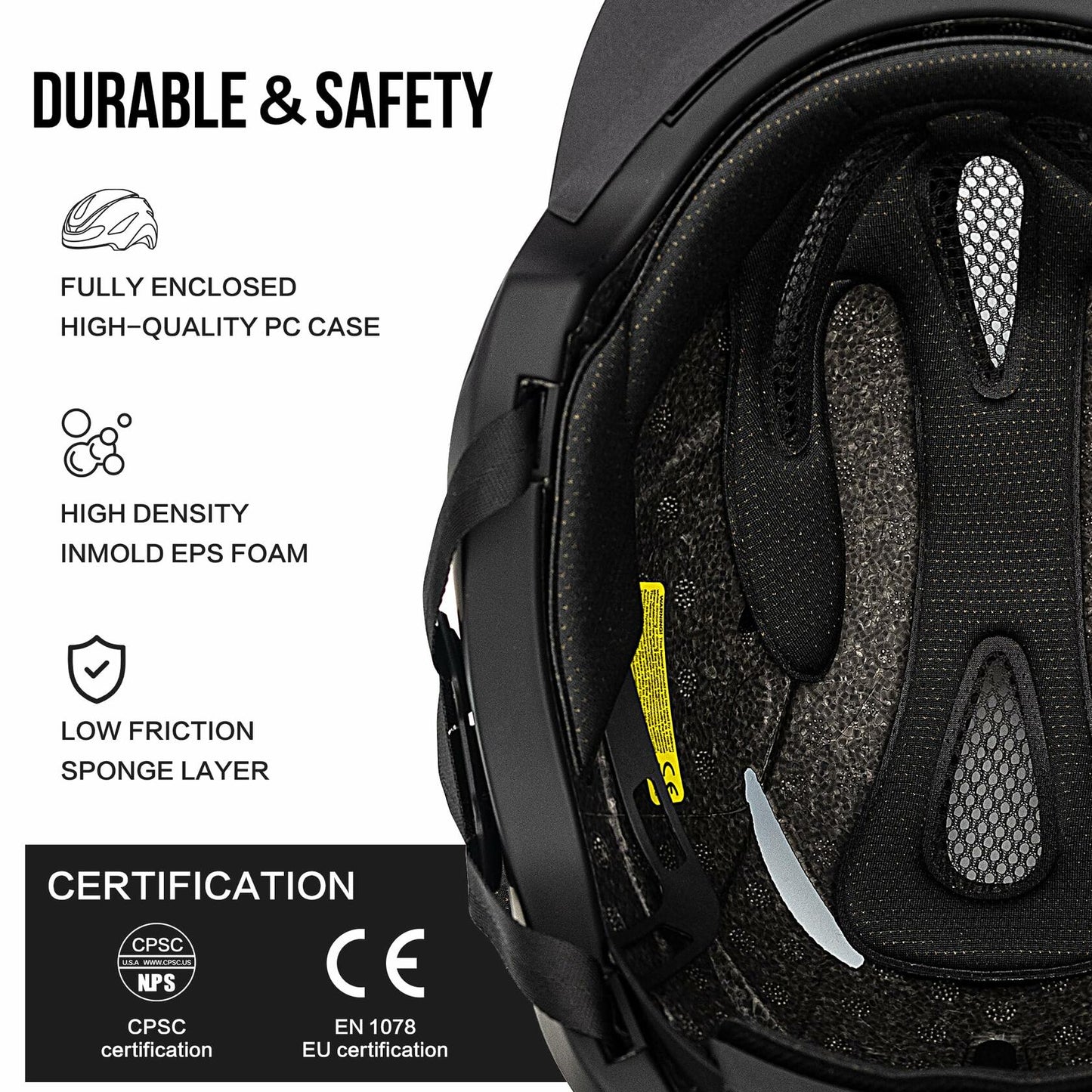 LUMDEER Smart Bike Helmet LED Turn Signals Magnetic Goggle Ti Size L