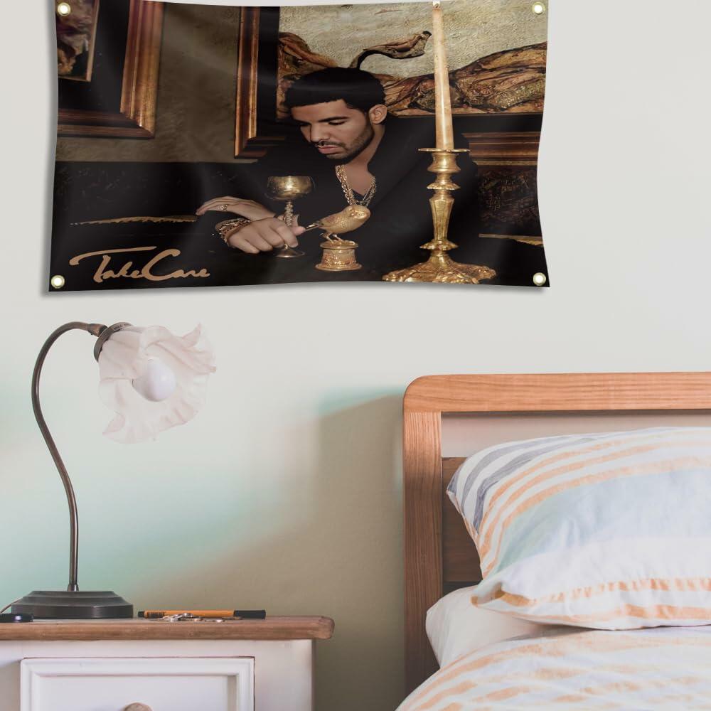BETAM Drake Flags 3x5FT Music Album Wall Tapestry Black