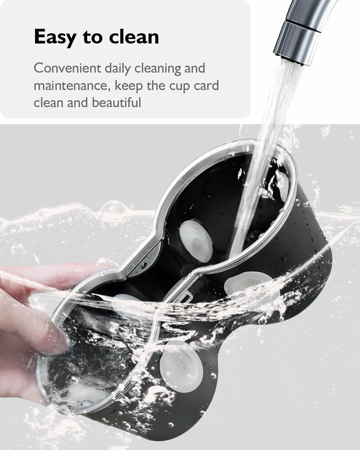 SUMK Cup Holder Insert for Tesla Model Y 2024 2025 Model 3 2023-2021 White