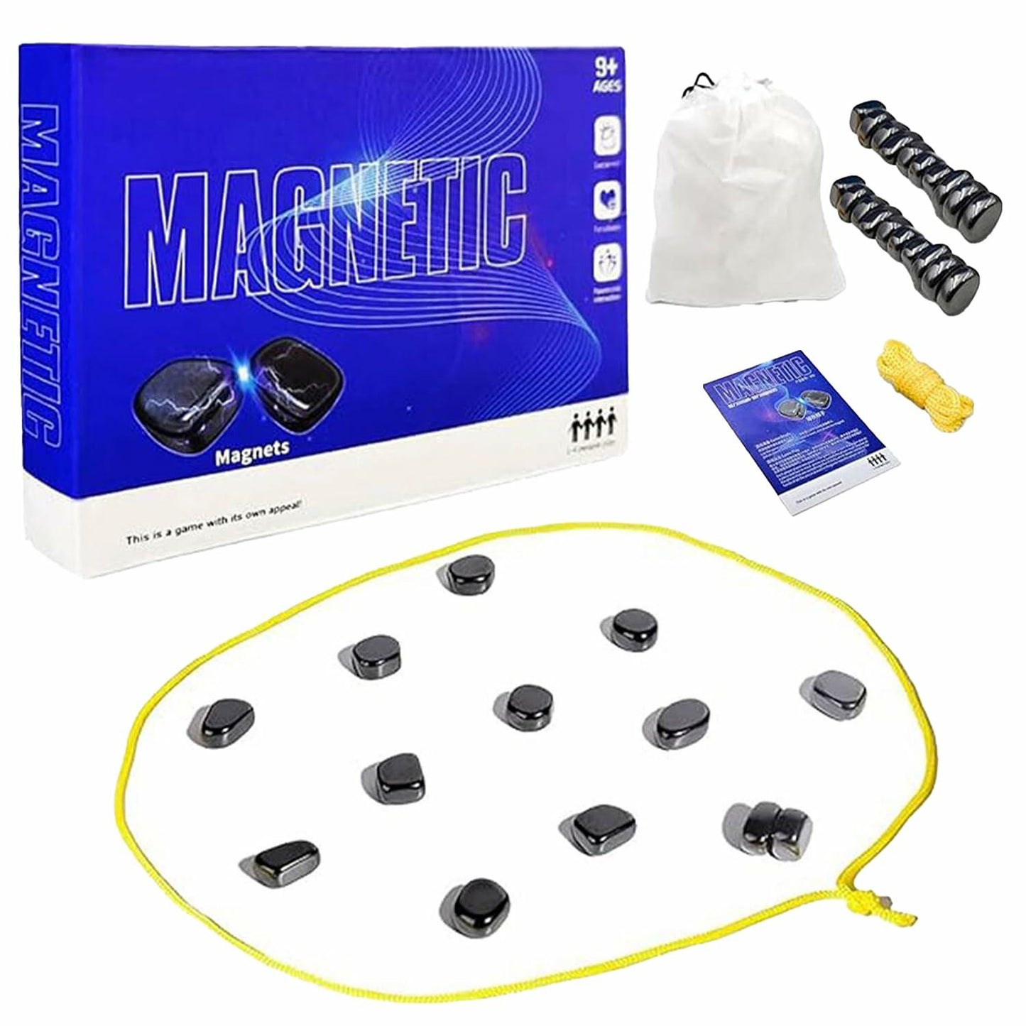 75F Magnetic Portable Chess Board Game Blue Strategy Travel Set