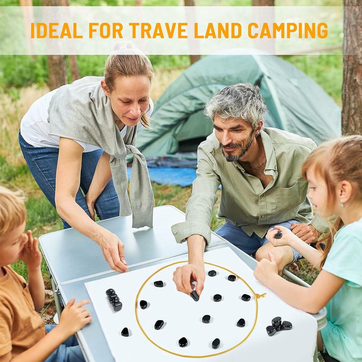 75F Magnetic Portable Chess Board Game Blue Strategy Travel Set