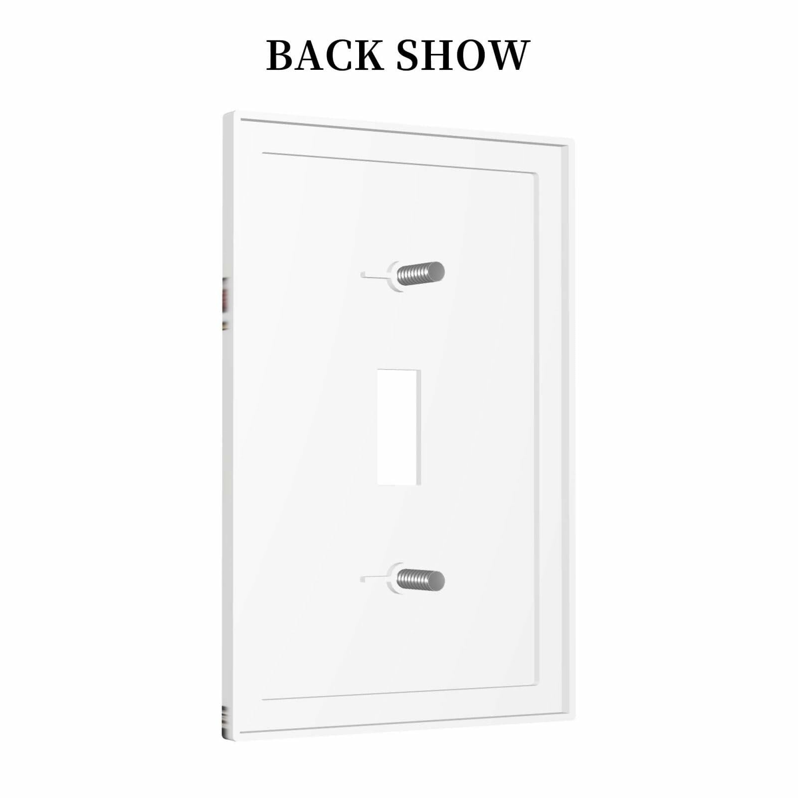 DWBGUO Rustic White Rooster 1 Gang Single Toggle Switch Plate Cover