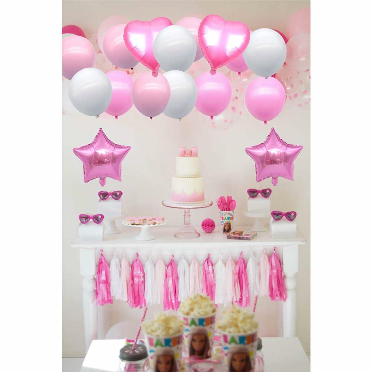 16pcs Girl Party Balloons Birthday Decorations Supplies Party Favors