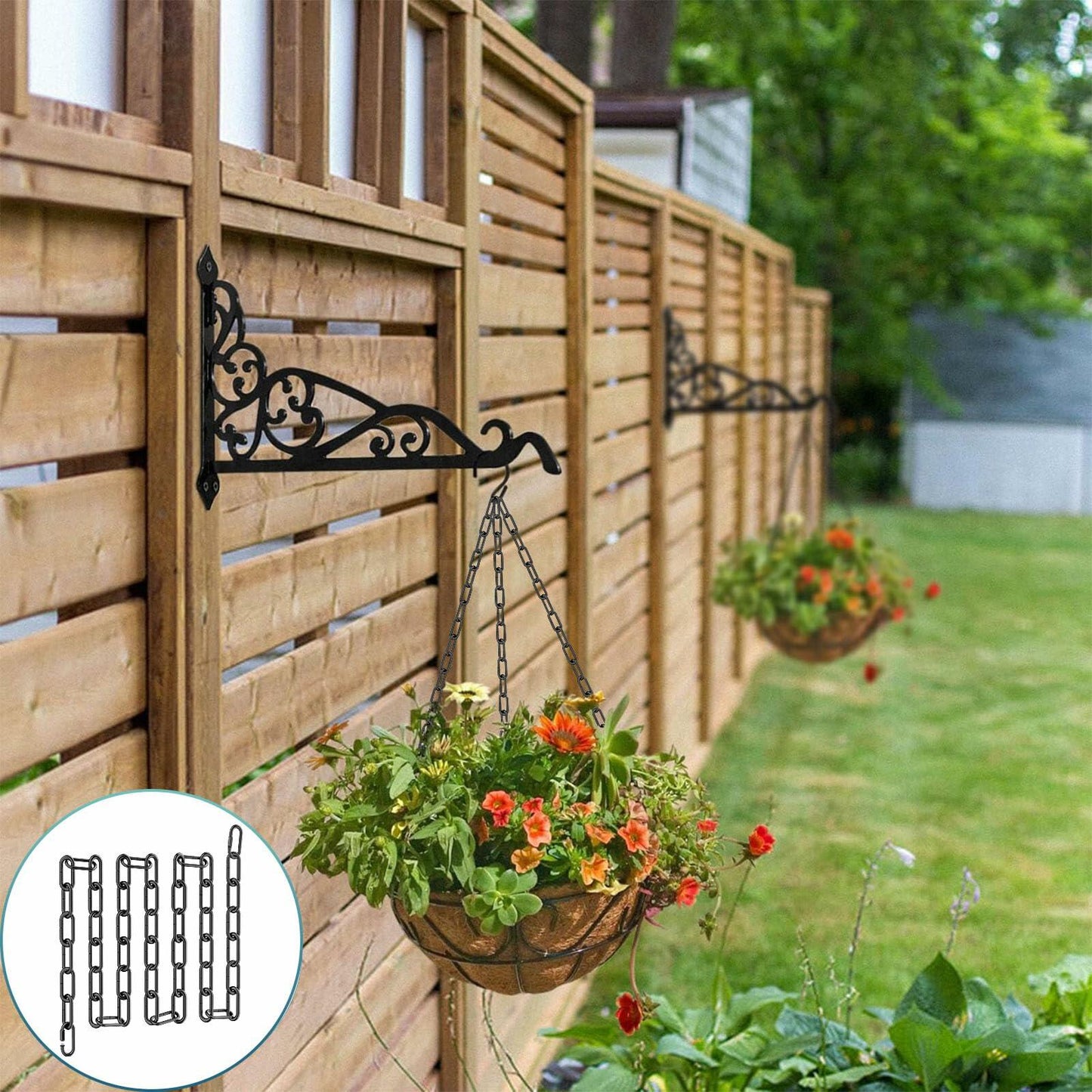 Garini 6ft Industrial Black Metal Light Fixture Chain Pendant Chandelier