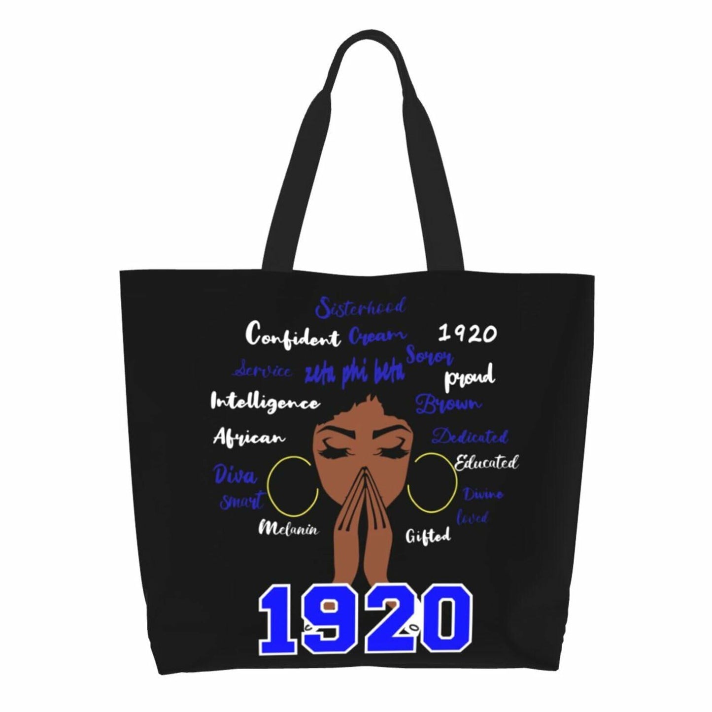 Generic Zeta 1920 Tote Bag Foldable Canvas Travel Shopping Storage Bag One Size