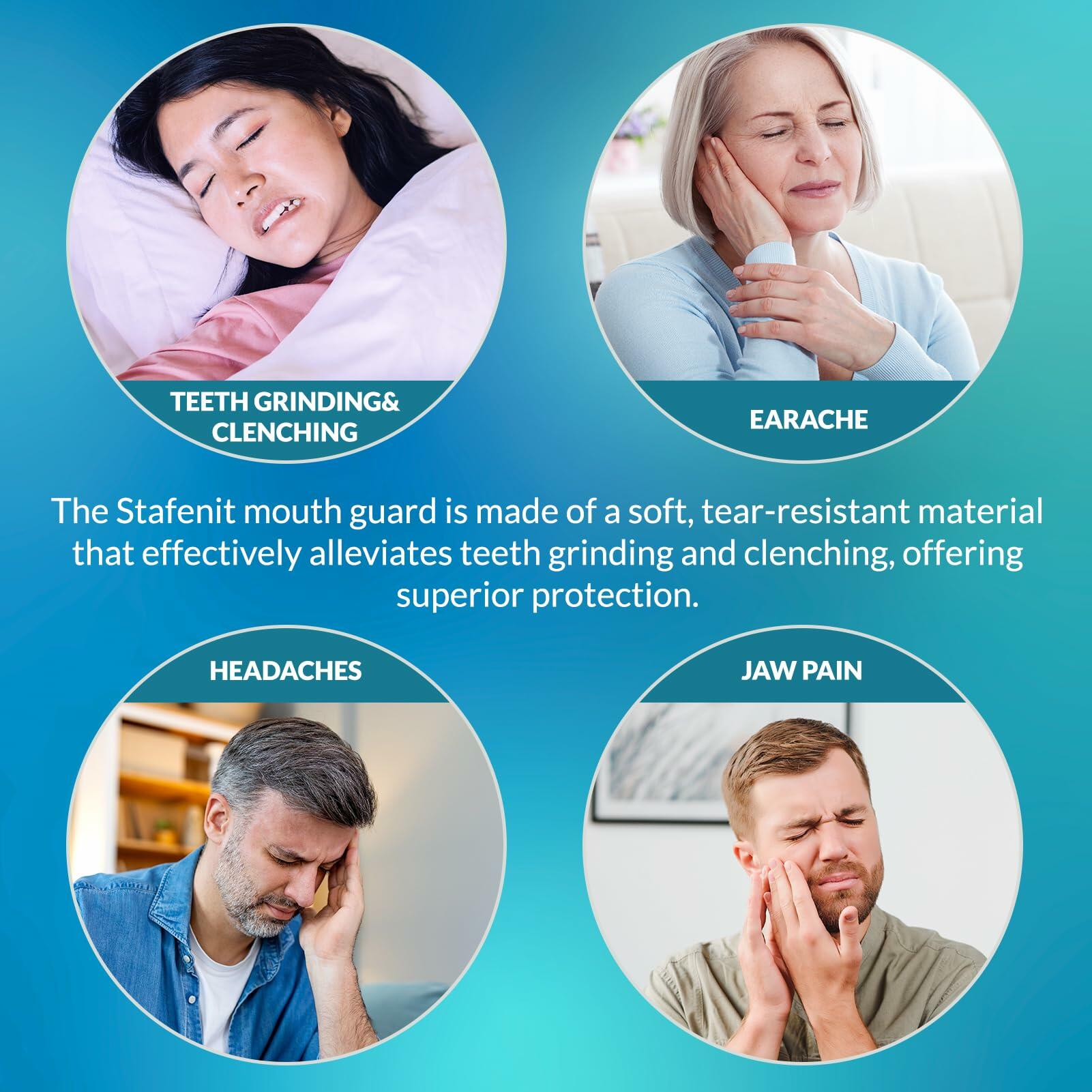 Stafenit Mouth Guard Teeth Protection Sports Clear EVA + 24 Cleaning Tablets