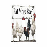 DWBGUO Decorative Rustic White Rooster 1 Gang Outlet Cover Plate