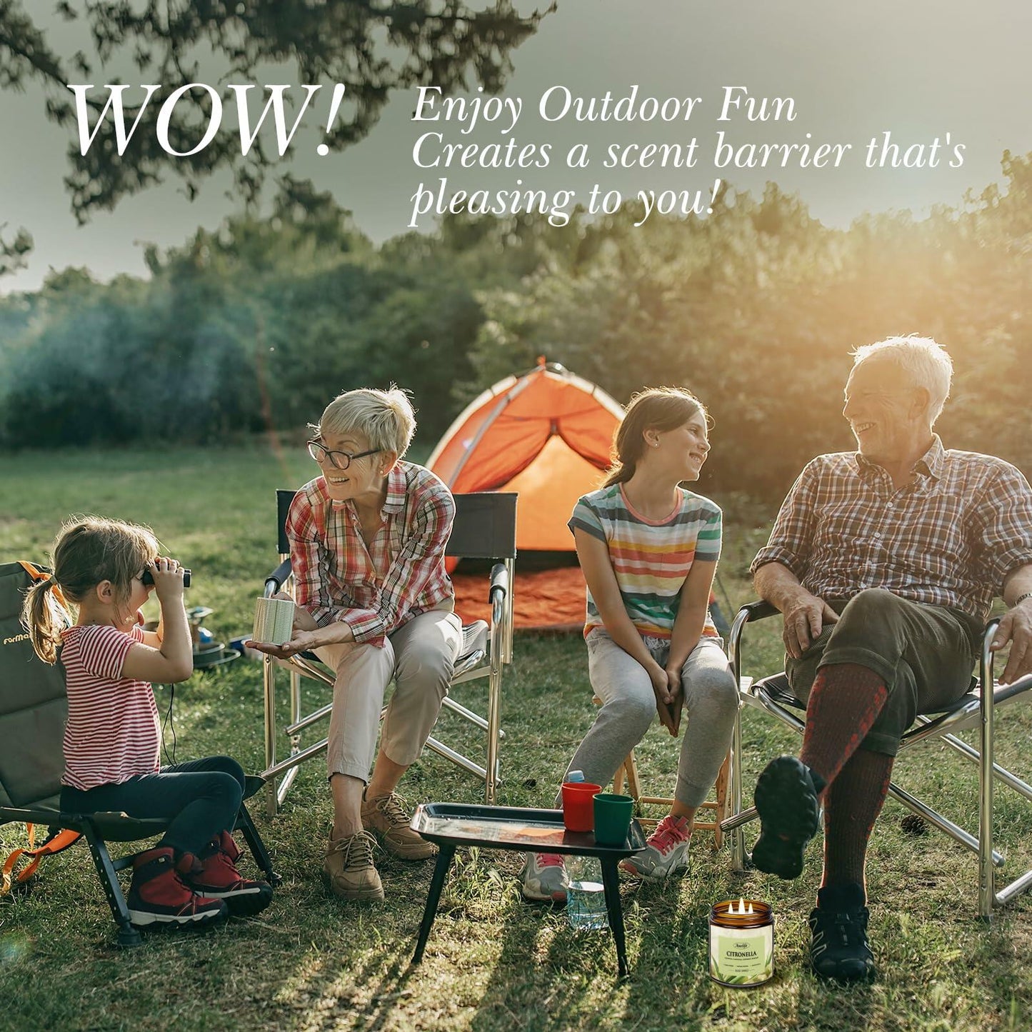 Auelife 12oz Citronella Candle 3 Wick Soy Wax Long Lasting Outdoor Indoor