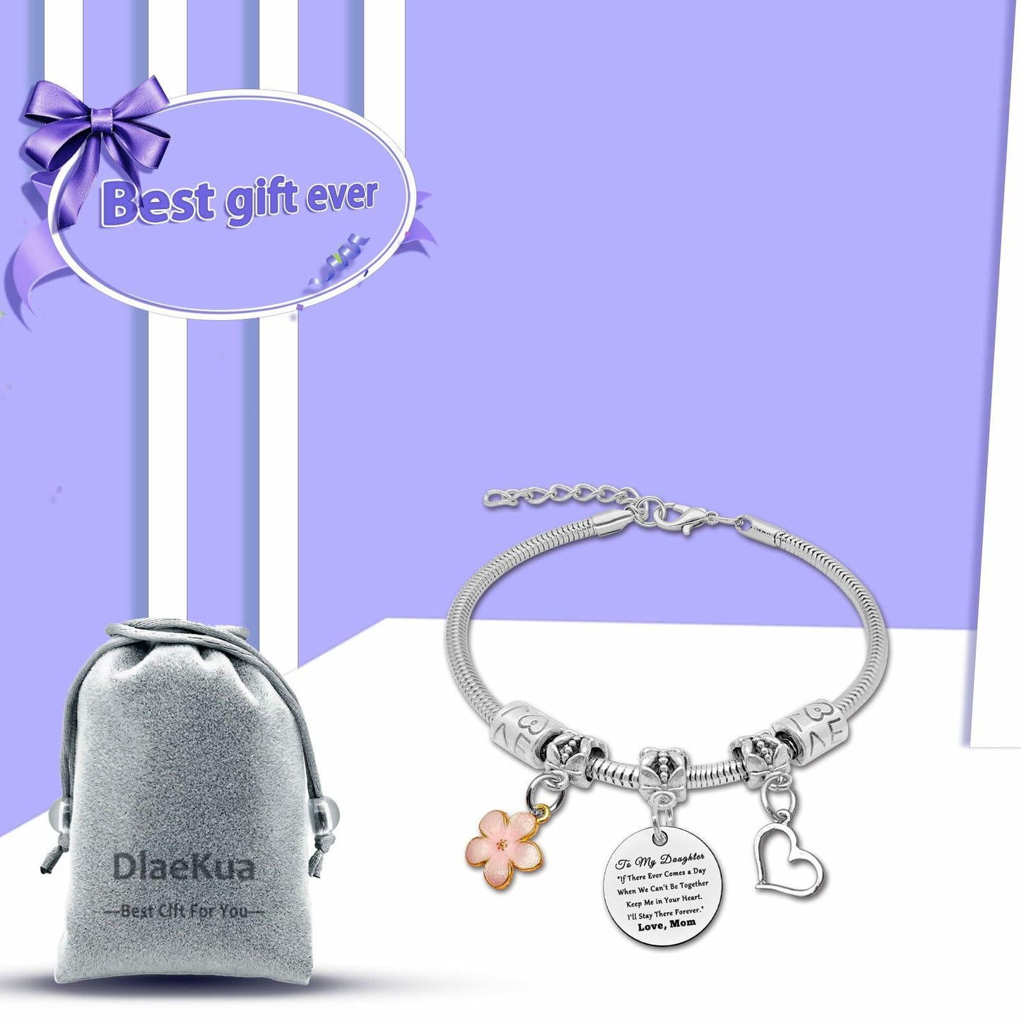 Daughter Bracelet Gift from Mom Dad Inspirational Jewelry for Women