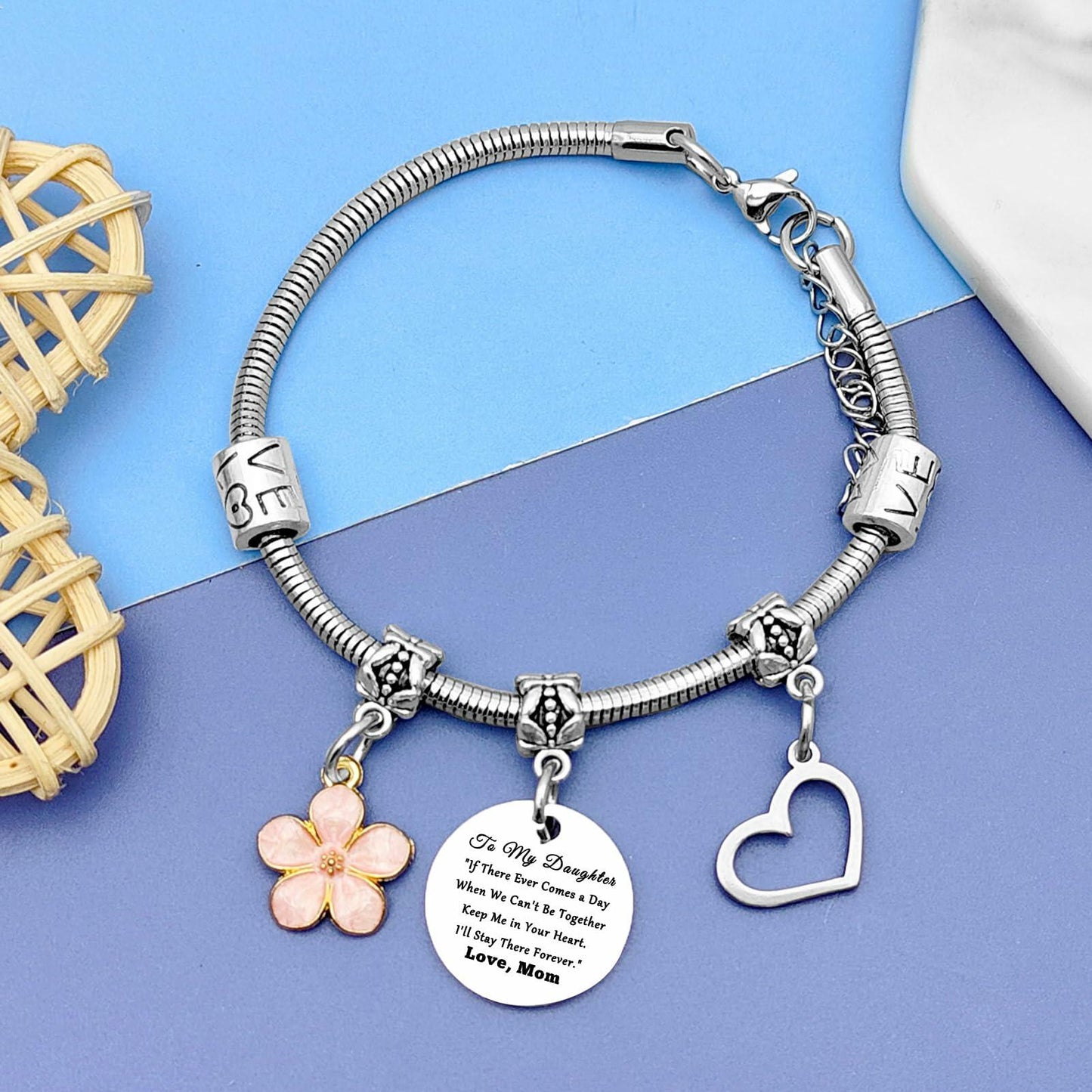 Daughter Bracelet Gift from Mom Dad Inspirational Jewelry for Women