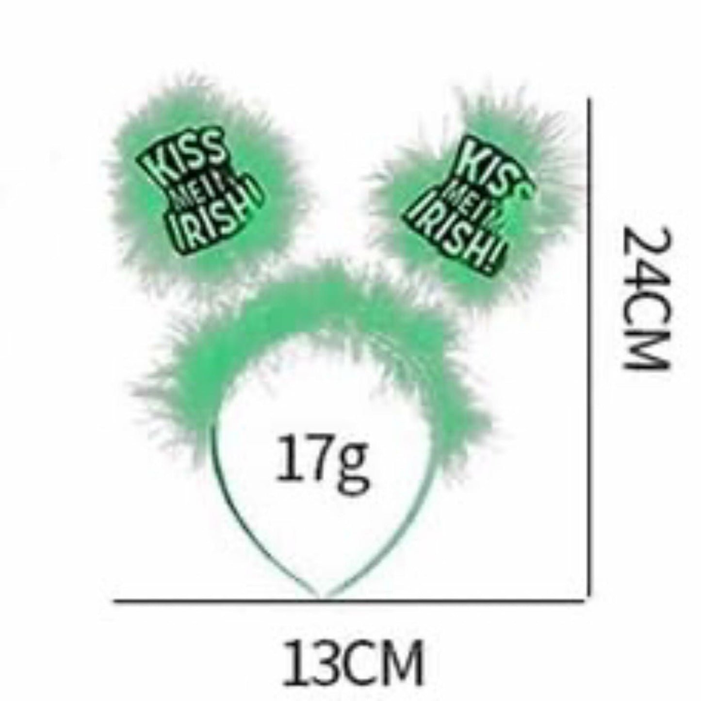 YYKITCHEN St Patrick's Day Shamrock Sunglasses Headband Earrings Green Acrylic