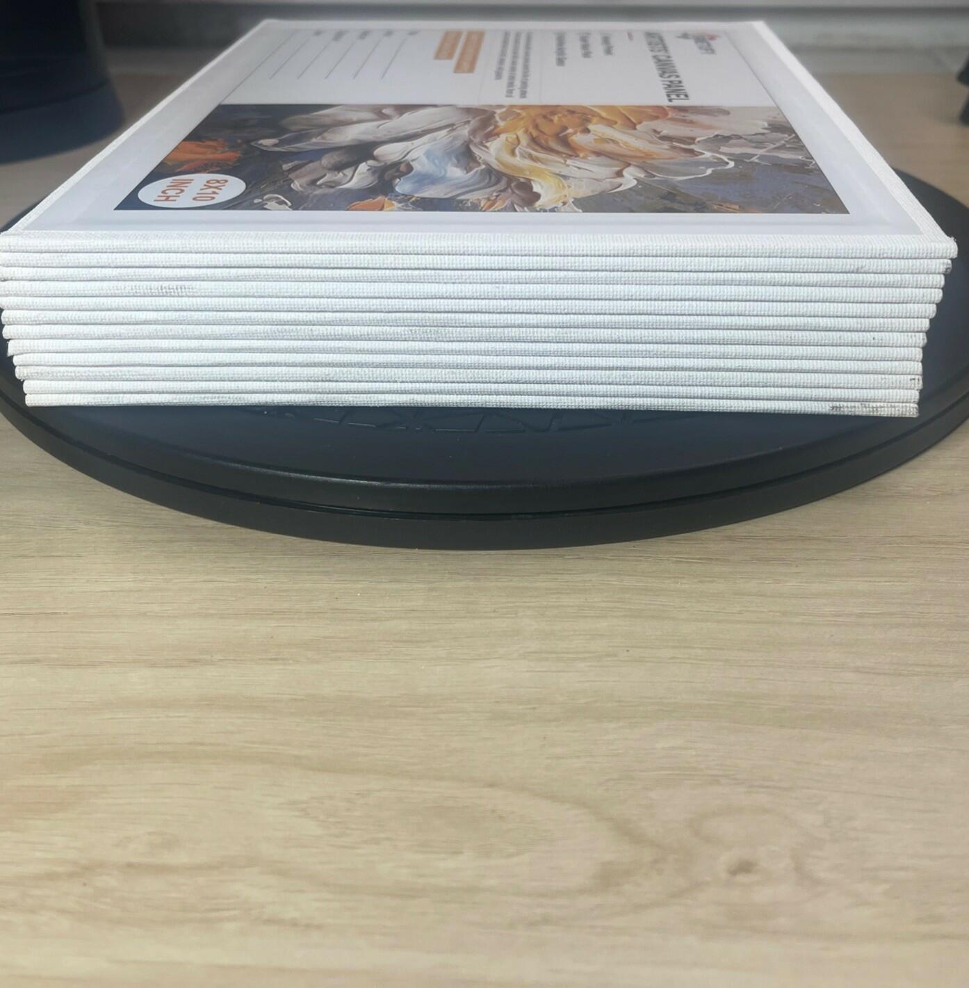 Simetufy Artists' Canvas Panel Oil Acrylic Painting 8x10in 12-Pack Primed Cotton