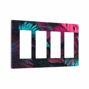 Wpshijia 4 Gang Tropical Banana Leaves Light Switch Cover Colorful PC