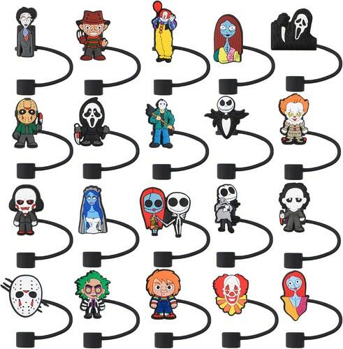 CovCap Compatible Stanley 30&40oz Tumbler Halloween Silicone Straw Covers 10pcs