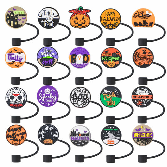 CovCap Compatible Stanley 30&40oz Tumbler Halloween Silicone Straw Covers 10pcs