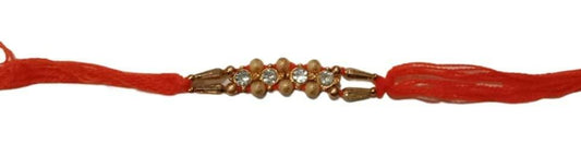 Rakhi for Brother Four Stone Rakhi Red Raksha Bandhan Rakhi for Bhabhi