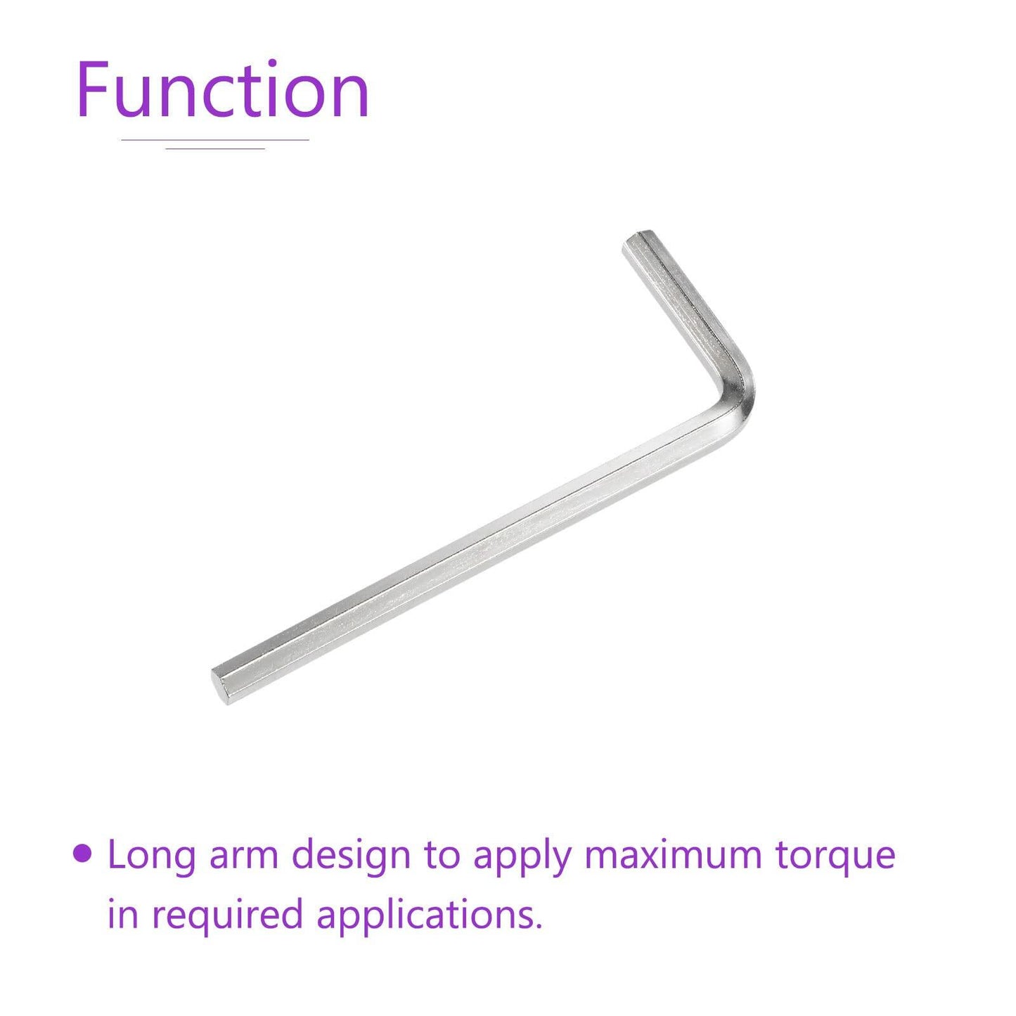 DMiotech 3/16" Hex Key Wrench L Shaped CR-V 2 Pack Aluminum 84mm